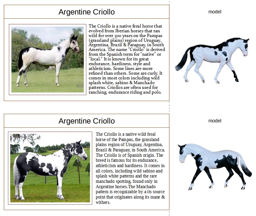 Vals collectible Criollos